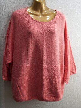 J.Jill Pure Jill Salmon Big Comfy Cashmere Blend Sweater size S
